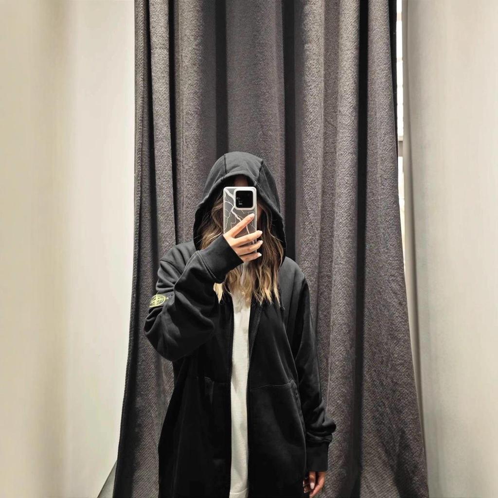 Однотонная толстовка с капюшоном и нашивкой - Версия 'Island Tide'