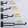 Foldable Wall Mount Projector Bracket with Universal Ball Head for Bedside Use