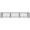 VidaXL Parc pour chien 8 panneaux Noir 100x50cm Acier enduit de poudre 3115967