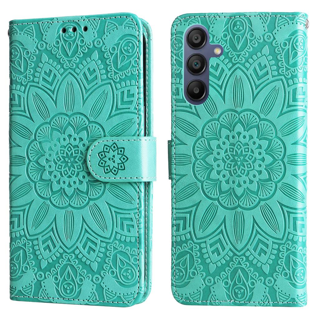 For Samsung Galaxy A17 5G/A26 5G/A16 5G/A16 4G Case Sunflower Imprint Leather Wallet Phone Cover