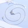 ANENJERY Cubic Zircon Butterfly Charm Necklace for Women Choker Wedding Engagement Jewelry Gift S-N707