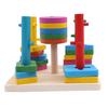 Деревянные детские развивающие игрушки интеллектуальные пять наборов блоков