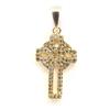 [K7157] - White Gold Plated 'Cross' Pendant