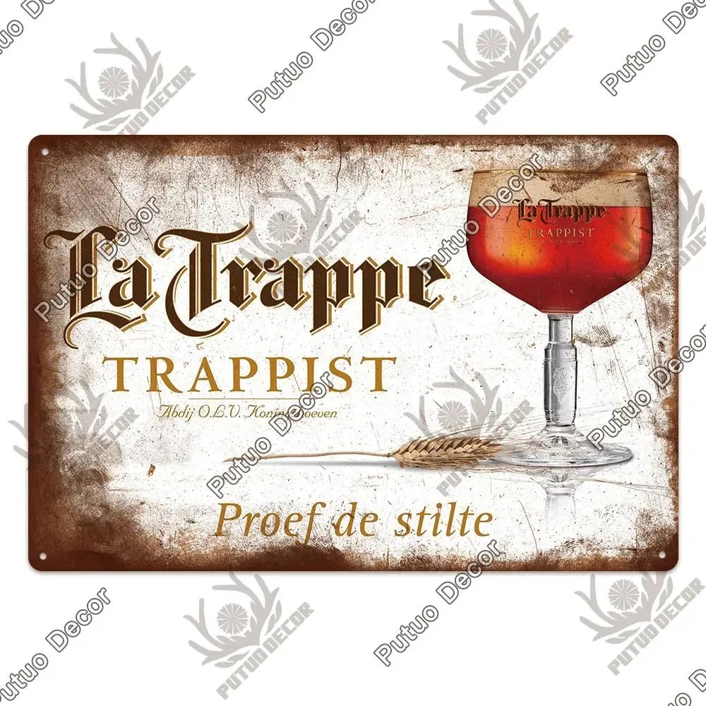 Putuo Decor's Belgium Beer Metal Plaque Retro Wall Art for Pub Bar Man Cave Club Vintage Style Decorative Sign