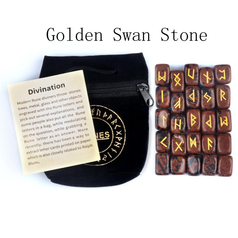 25 шт./компл. натуральный кристалл агата руны каменные украшения декоративные, кусок драгоценного камня с гравировкой букв аксессуар, амулет гадание ювелирный декор 18x12 мм