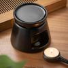 Black Ceramics Aromas Burners for Essential Oils and Wax Melts with Tealight Holder Spoon for Bedroom or Living Room
