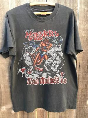 80-е MONSTERS OF ROCK Металлический Концерт 1988 Унисекс Футболка Репринт S-5XL Унисекс Футболка