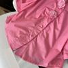 Рубашка женская летняя в ретро-стиле Гонконг, розовая с коротким рукавом, тонкая, с чувством дизайна, нишевый топ