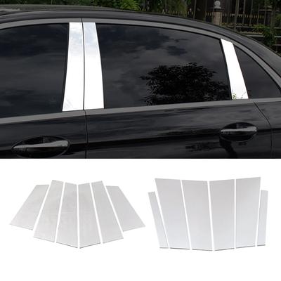 Для Mercedes Benz E Class W213 2016-2018 внешняя часть модифицирует окно BC Pillar Sequin Decoration Отделка наклейка из нержавеющей стали