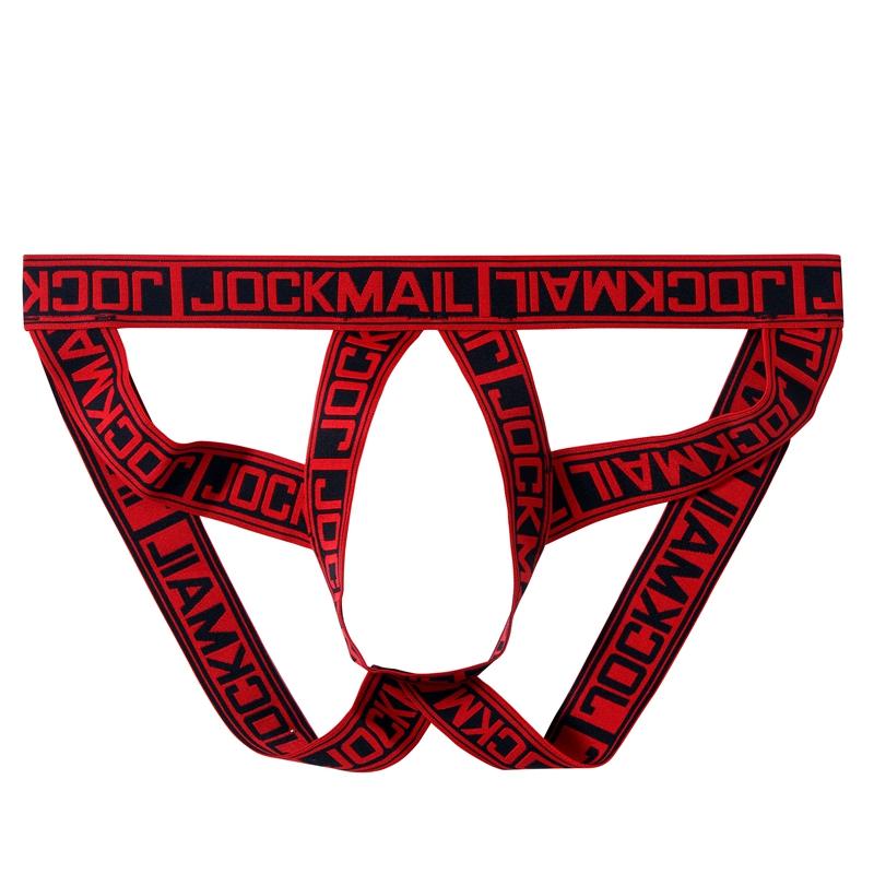 JOCKMAIKL Дышащие мужские стринги-джонстрапы из нейлона - Полностью полые стринги с эластичной лентой с буквами для повседневной носки