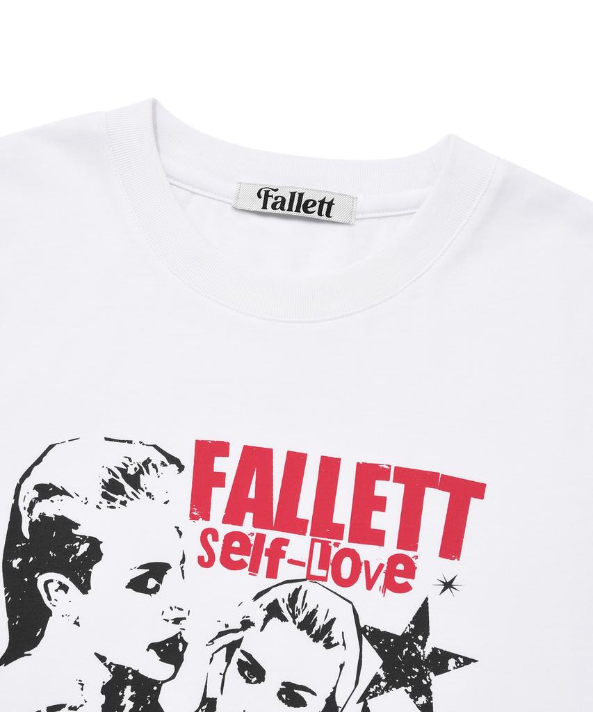 FALLETT Self-Love Crop Short Sleeve Tee White