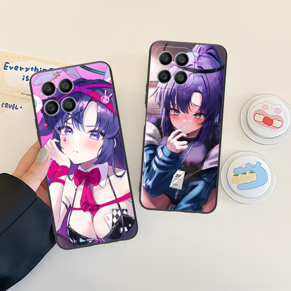 Синий Архив Юка Матовый ТПУ Чехол для Мобильного Телефона для Honor 90 80 70 60 50 30 20 10 9 8 7 Pro S SE Lite 5G Цветной Печатный Чехол