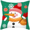 Red Green Christmas Cushion Cover Snowman Santa Claus 2022 Happy New Year Ornament Pillowcase