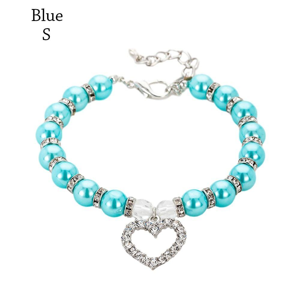 Регулируемое ожерелье из искусственного жемчуга для собак, ошейник для собак, ювелирные изделия, цепочка на шею для собак и кошек, роскошные аксессуары с бриллиантовой подвеской