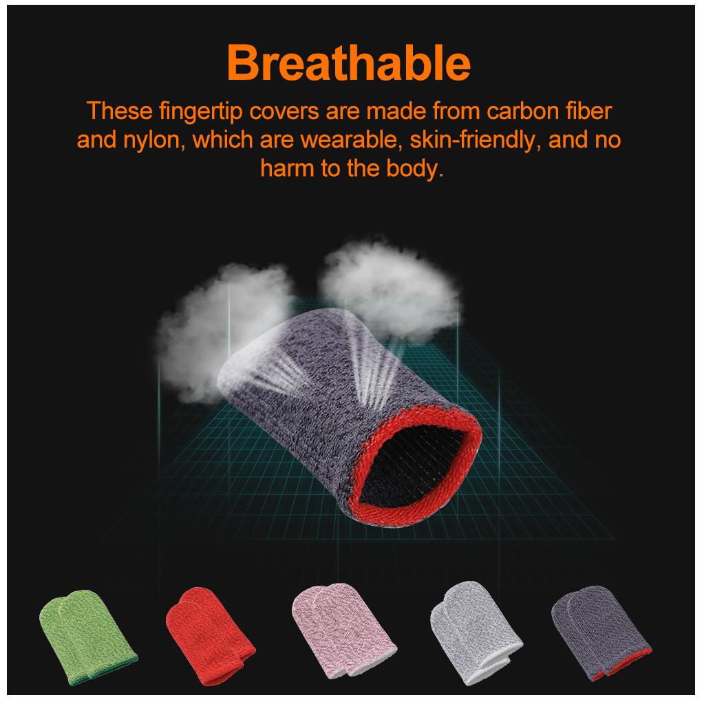 2 шт., устойчивые к поту противоскользящие напальчники из углеродного волокна, игровые плавные в эксплуатации эластичные контроллеры, аксессуары для рук геймеров