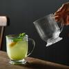 Ribbed Glass Coffee Latte Cup on Stem 1pc Selena