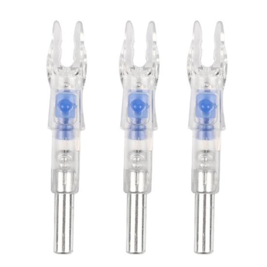 3 шт. светящихся наконечника для стрел с внутренним диаметром 0,244 дюйма, светодиодные светящиеся наконечники с переключателем ВКЛ/ВЫКЛ для охоты из лука