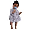 Куклы Reborn Baby Dolls Реалистичная афроамериканская черная кукла-девочка 22 дюйма Подарок на день рождения с игрушкой
