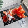 Koi Fish Print Area Carpet Non-slip, Soft Crystal Velvet Floor Mat Multicolor Design Decoration for Bedroom and Living Room