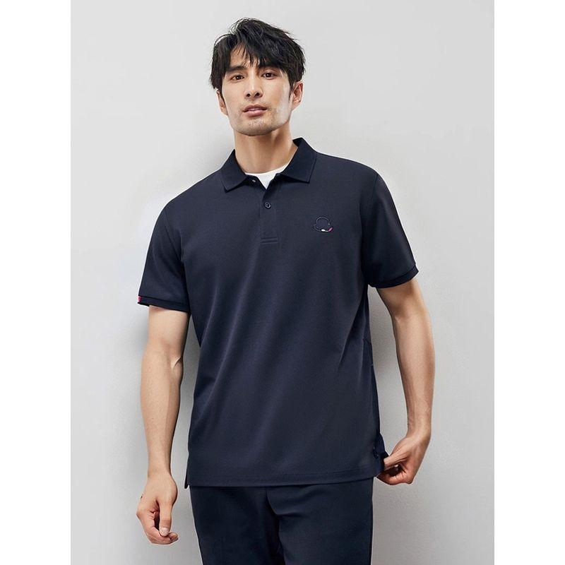American Casual Embroidery Lapel Knitted Light Luxury Polo Shirt Men's Short Sleeve Summer Collar T-shirt Foreign Trade Men's T-shirt