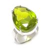 Перидот Драгоценный Камень 925 Стерлинговое Серебро Ювелирное Кольцо Размер 7