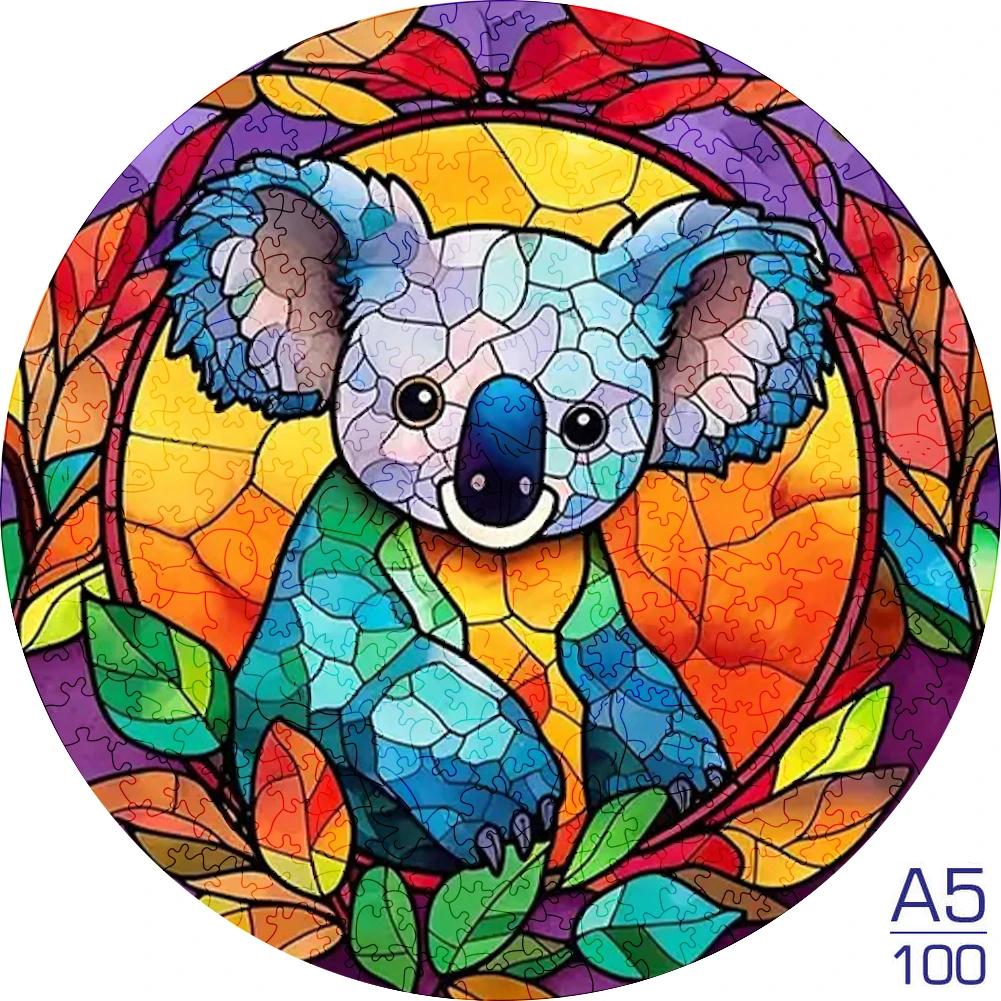 Non-Toxic Koala Animal Jigsaw Puzzles For Adult Or Kids3D Wooden Puzzle Boutique Gift Box Packaging Children Christmas Gifts