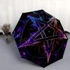 Pentagram,Cosmic Automatic Folding Umbrella Compact 8 rib Design,Unique Style,Suitable for Everyday Outdoor Use,Perfect Gift for Frien
