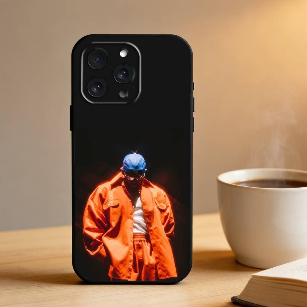 К-Кендрик Ламар Рэпер Чехол для телефона Для iPhone 17 16 15 14 13 12 Max Plus Силиконовый Черный Чехол