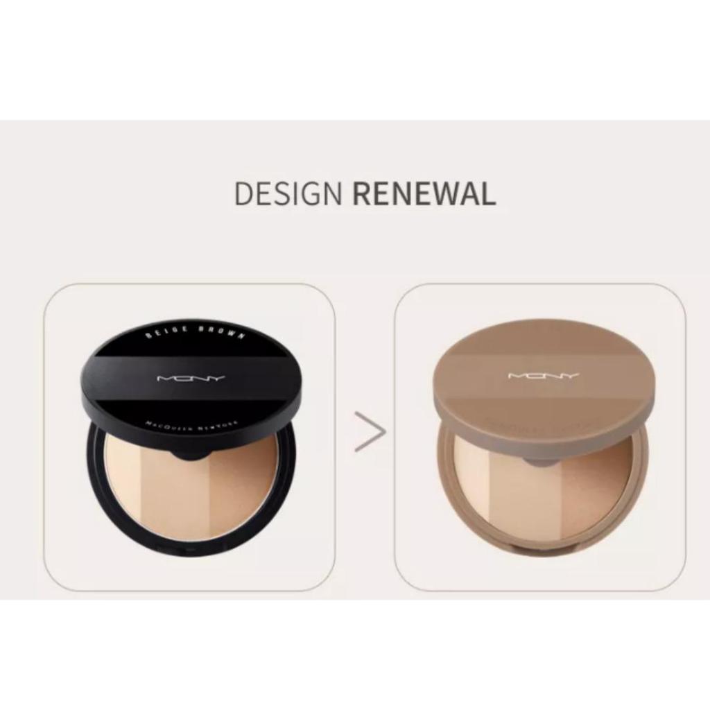 MQNY MACQUEEN NEWYORK FAKE UP 3 COLOR SHADING 9g + SAHDING BRUSH