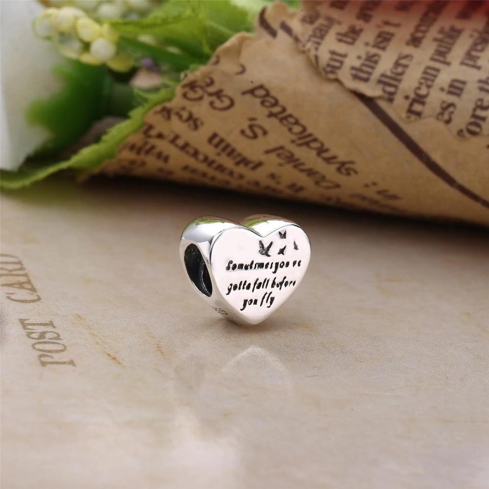 925 Silver Heart Series Four Leaf Clover Charms DIY Bracelet Necklace Jewelry Gift for Women Sister Friendship