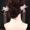 Clips Handmade Chinese Fashion Tassel Crystal Earrings Hair Comb Headwear Sets Hanfu Hair Stick