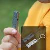 Outdoor Survival Whistle with Keychain Double Tube 80-150dB High Decibel Stainless Steel Whistle Bird Training Tool Field Emergency Survival Products