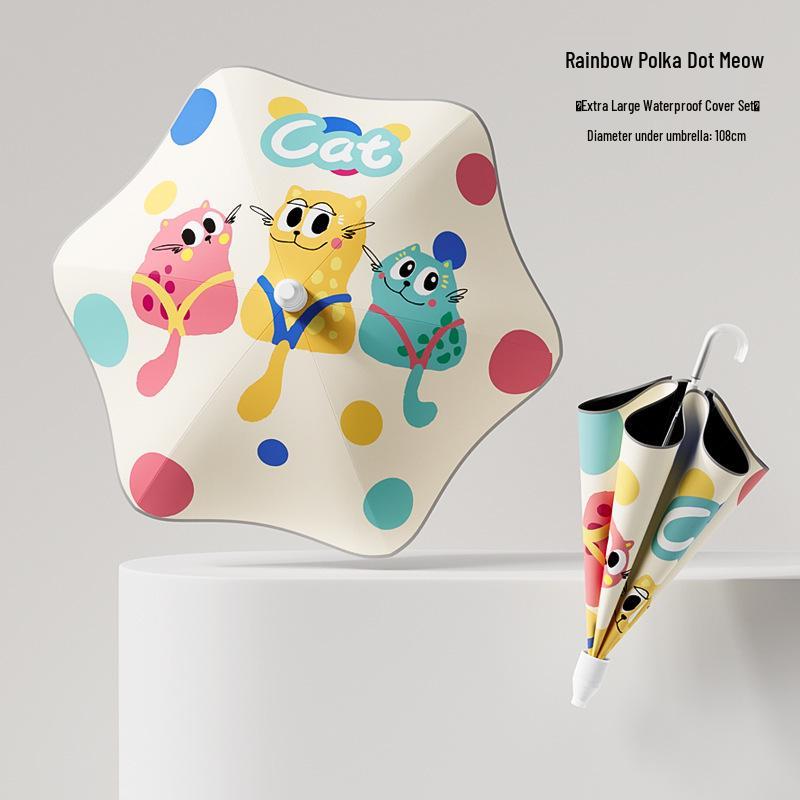 Детский зонт с защитой от УФ-излучения: Длинная ручка, В дождь или в солнечную погоду, Усиленная и увеличенная для учеников начальной школы, Мальчиков и девочек