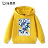 Sudadera con capucha infantil con estampado de Sonic the Hedgehog para otoño e invierno: ropa deportiva versátil para exteriores para niños y niñas.