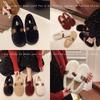 Wear French Fluff 2025 New Velvet Cotton Shoes Single Shoes Doudou Autumn and Winter Fluffy Shoes Female Mary Jane One Pedal