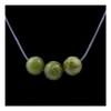 Stones and Minerals. 3 Serpentine 8mm Pearl Necklace Stainless Steel Chain.