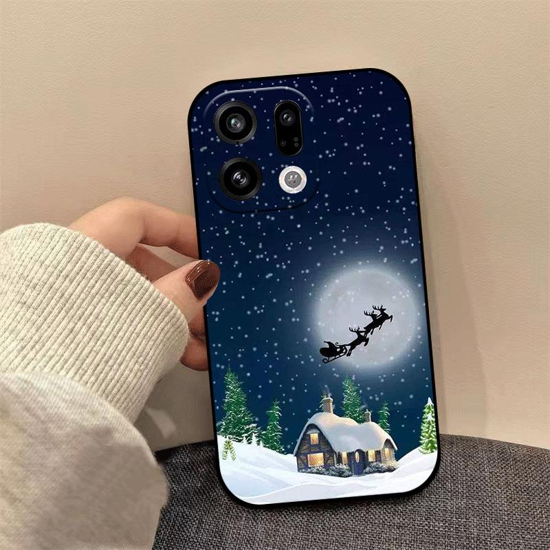 Рождественский чехол для телефона для OPPO Find X9 Pro FindX9 X8 Ultra X8s X8Pro X8s + Plus Ударопрочный Защитный Мягкий Силикон ТПУ Чехол Coque