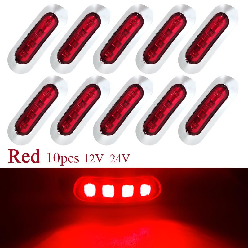 10pcs Marine Boat Waterproof 12V 24V 4 LED Lamp Cabin Deck Courtesy Light Stern Transom Lights Blue For Small Boat Sailboat 3