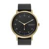 KUPPEL Two-Hand Sub-Second Black Leather Watch