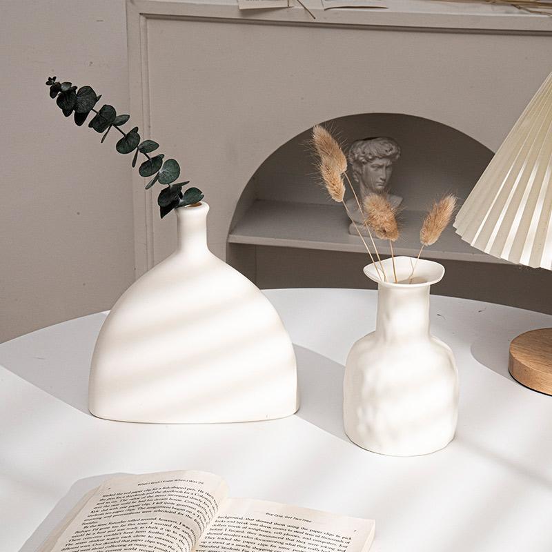Ins Креативная ваза Белая минималистская ваза Растение Цветочное украшение Украшение Гостиная Цветочная композиция Контейнер