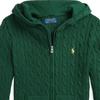 Однотонный свитер с капюшоном Polo Ralph Lauren с маленьким логотипом пони Детский свитер Зеленый 0400021661-675