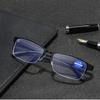 Metal Anti Blue Light Reading Glasses for Men Business Eyewear Farsighted Eyeglasses Diopter +1.0 ~ +4.0