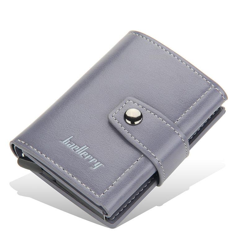 Baellerry Мужской держатель для кредитных карт RFID Алюминиевый бокс Держатели для банковских карт Кошелек с зажимом для денег Винтажный дизайн