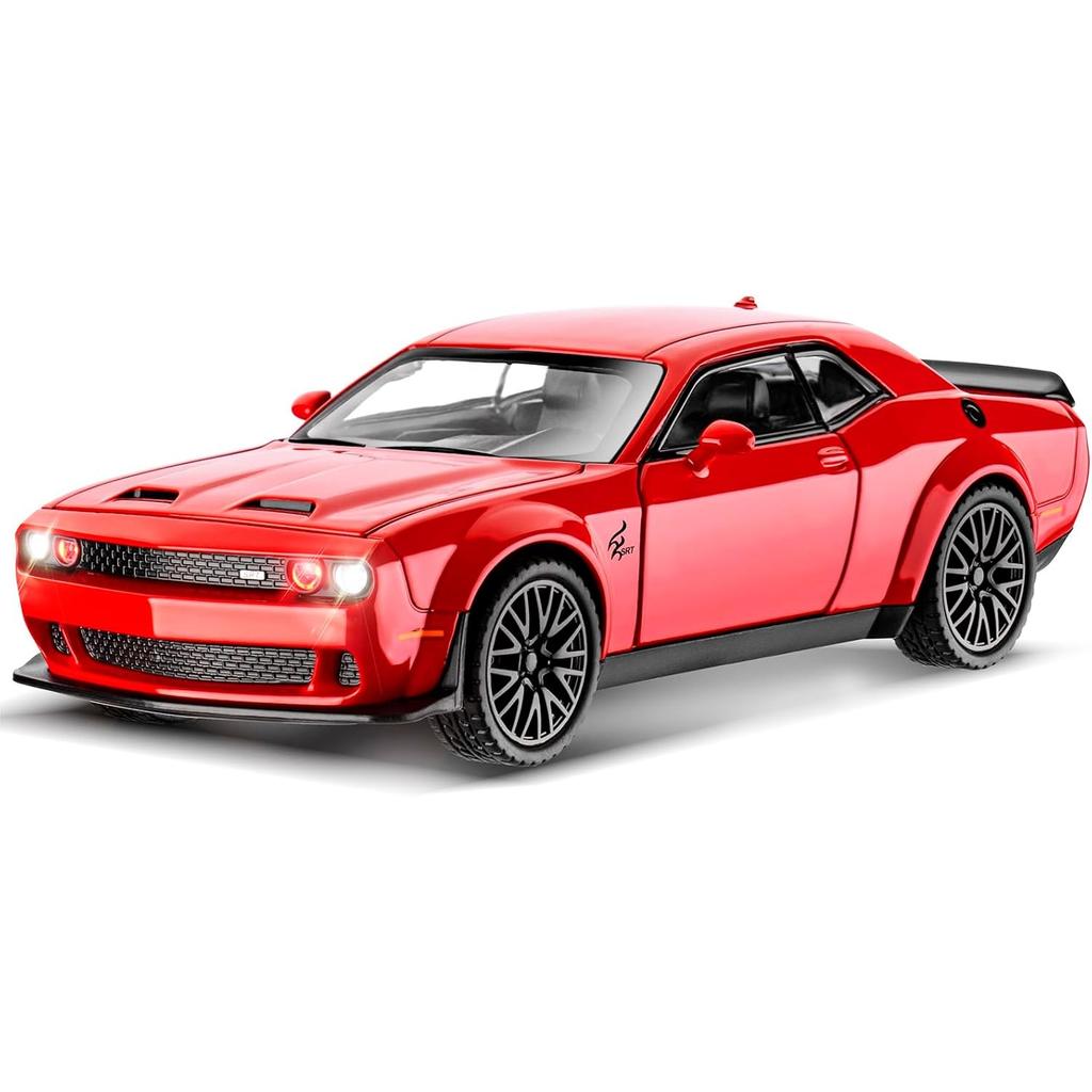 Масштаб 1/32 Dodge Hellcat Challenger Die Cast Metel Pull Back Model Car Hellcat со звуком и светом Hellcat Car Toy Car Toy Gifts для детей от 3 лет и старше