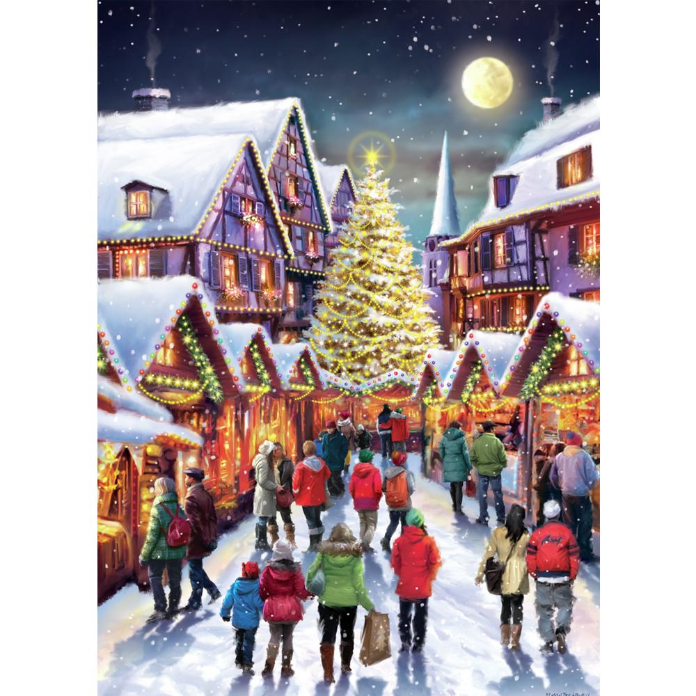 DIY Алмазная картина "Санта-Клаус" Полный круг Город Рождественский Алмаз Полный набор Вышивка 5D Вышивка крестиком Украшение дома