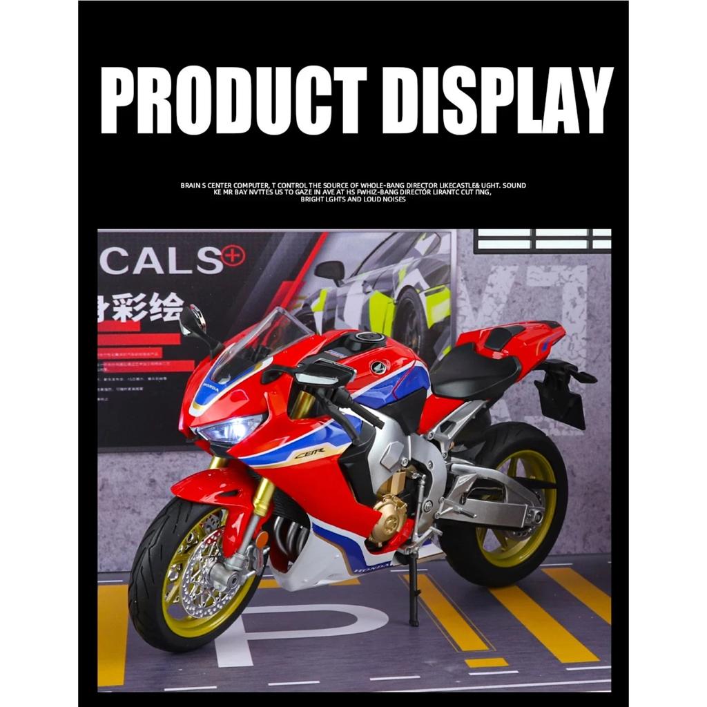 New 1/9 Honda CBR1000RR Alloy Die Cast Motorcycle Model Vehicle Collection Sound and Light Off Road Autocycle Toys Car