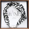 Retro Multifunctional Lazy Magnetic Silk Scarf With Diamond Studded Magnetic Buckle Small Scarf Headband For Women