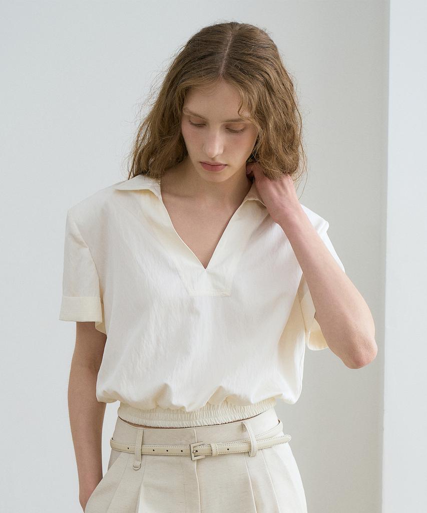 RENEJ Collar Banding Blouse