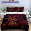 3pcs Freddy Bedding Set Duvet Cover Closure Includes 1 Duvet Cover & 2 Pillowcases, Soft and Comfortable for All Seasons.