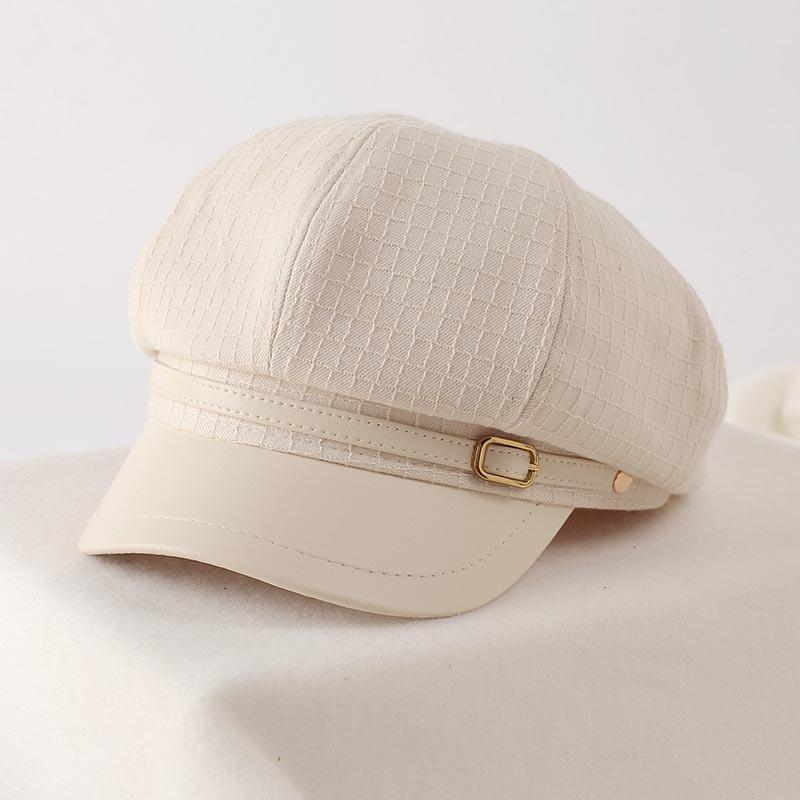 British style beret women's new fashion versatile painter hat showing face ducktongue octagonal hat